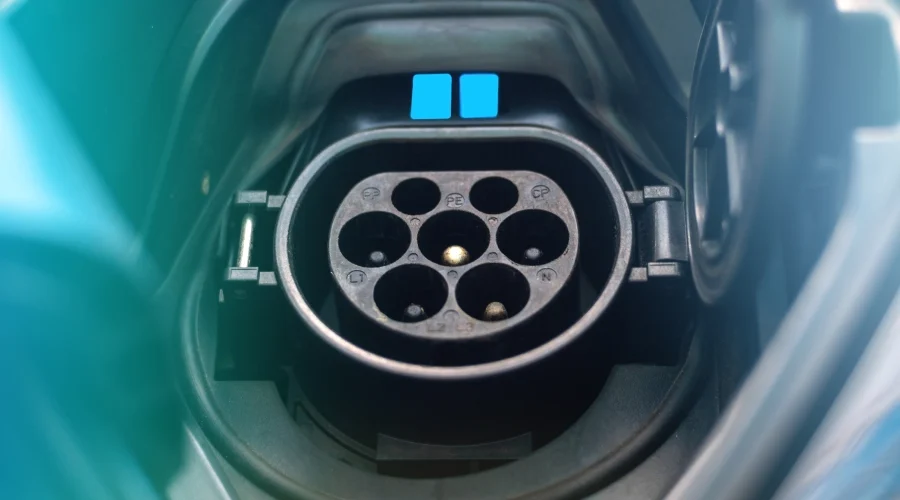 charging-socket-electric-car-with-blue-light